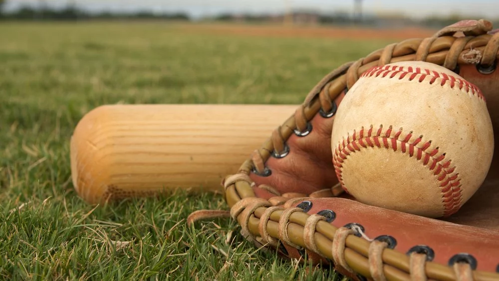Baseball Glove, Bat & Ball 